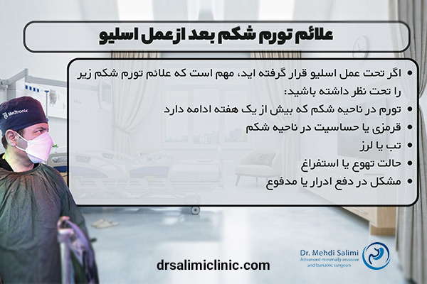 علائم تورم شکم بعد از عمل اسلیو - drsalimiclinic.com