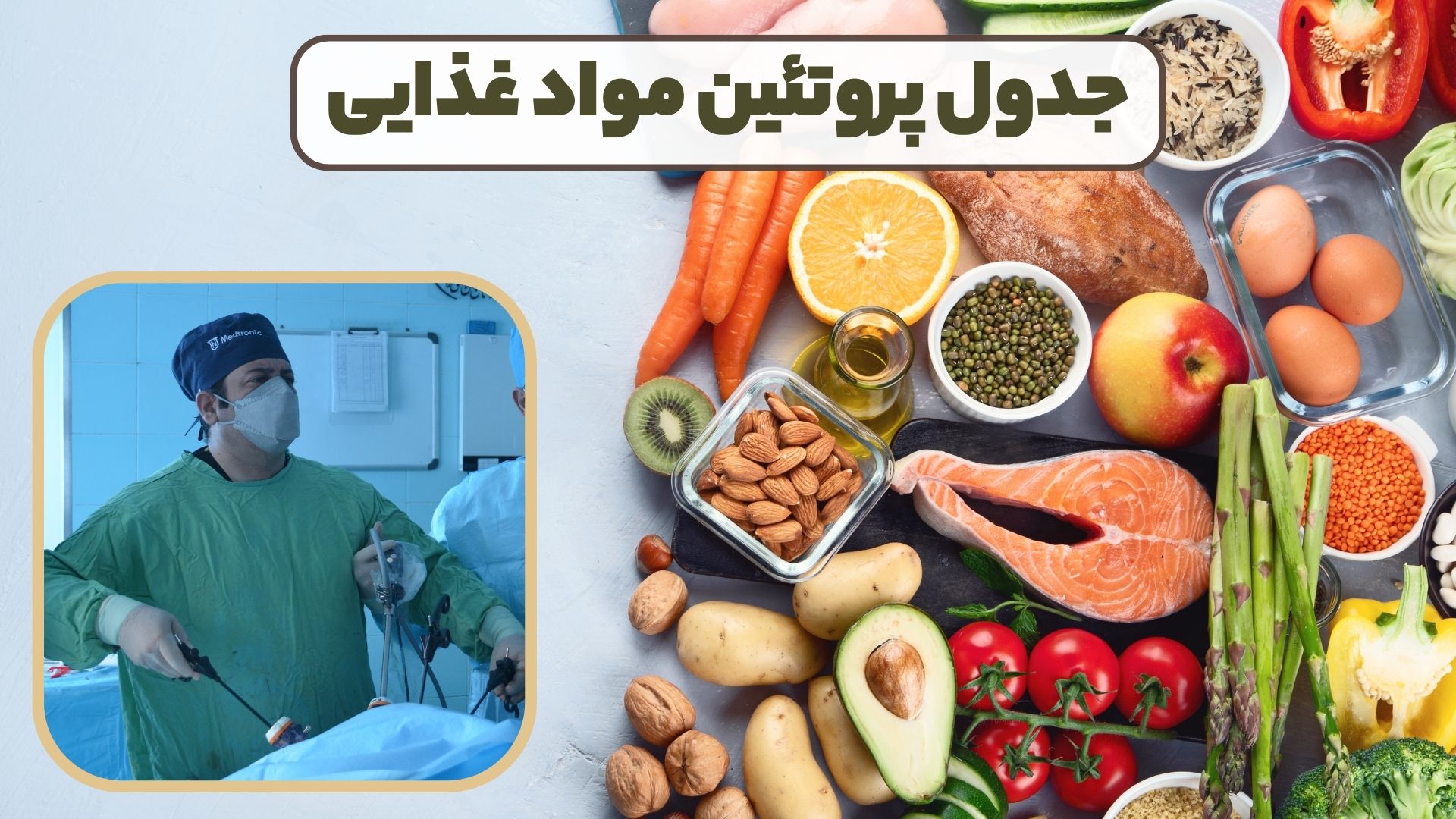 جدول پروتئین مواد غذایی